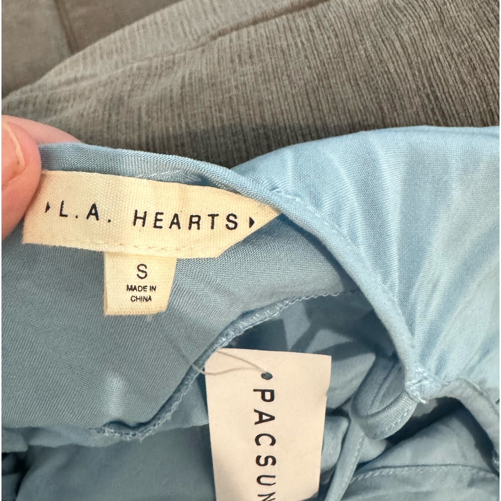LA hearts blue tiered mini dress - Picture 6 of 8